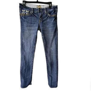 Pepe Y2K 90's Low Rise Dark Blue Wash Jeans for Women, Size 31